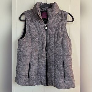 Saville Row Co Vest Women’s Large Gray Quilted Full Zip Mock Neck Gorpcore
